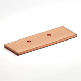Colonial Bronze - 1'' center-to-center, 3'' overall, 1'' Rectangular, offset Backplate for use with 420, 457, and 458 series hand finished in Antique Copper - Antique Copper