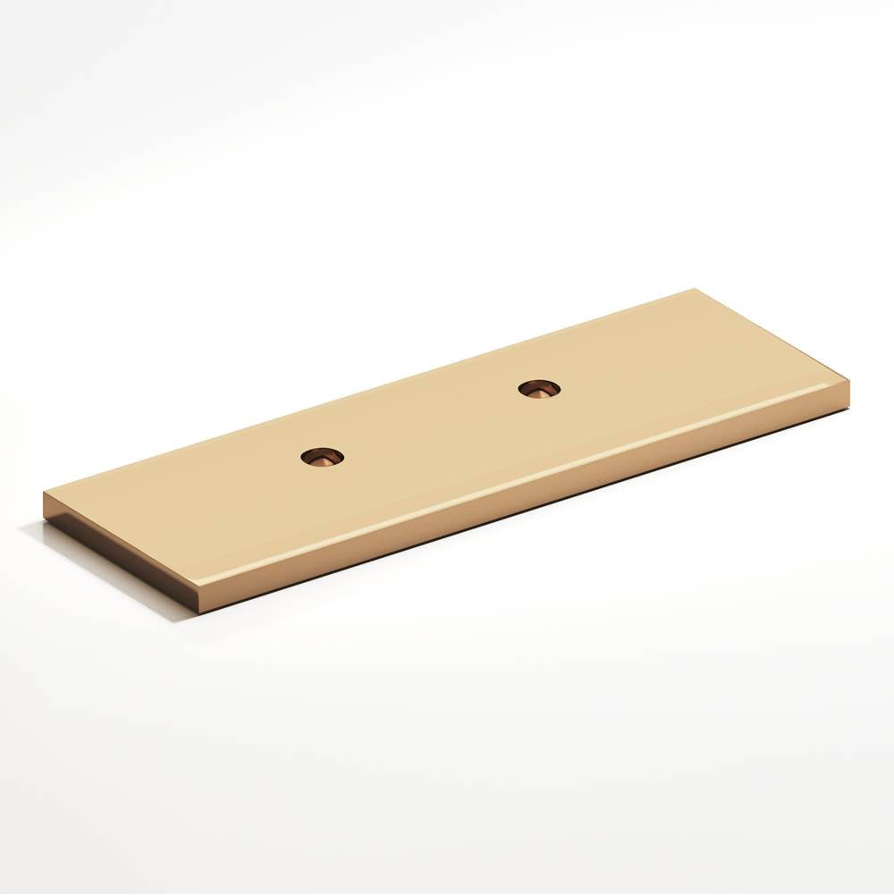 Colonial Bronze - 1'' center-to-center, 3'' overall, 1'' Rectangular, offset Backplate for use with 420, 457, and 458 series hand finished in Polished Bronze - Polished Bronze
