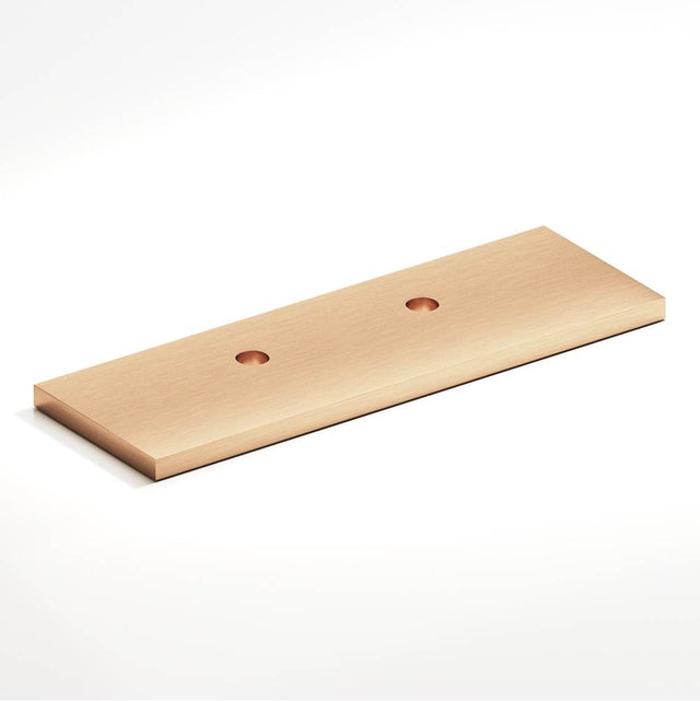 Colonial Bronze - 3.5'' center-to-center, 5.5'' overall, 1'' Rectangular, offset Backplate for use with 420, 457, and 458 series hand finished in Satin Bronze - Satin Bronze