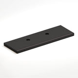 Colonial Bronze - 1.5'' center-to-center, 3.5'' overall, 1'' Rectangular, offset Backplate for use with 420, 457, and 458 series hand finished in Satin Black - Satin Black