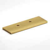 Colonial Bronze - 3'' center-to-center, 4.5'' overall, 1'' Rectangular, offset Backplate for use with 420, 457, and 458 series hand finished in Satin Brass - Satin Brass