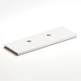 Colonial Bronze - 4'' center-to-center, 6.5'' overall, 1'' Rectangular, offset Backplate for use with 420, 457, and 458 series hand finished in Polished Nickel - Polished Nickel