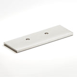 Colonial Bronze - 4'' center-to-center, 6.5'' overall, 1'' Rectangular, offset Backplate for use with 420, 457, and 458 series hand finished in Satin Nickel - Satin Nickel