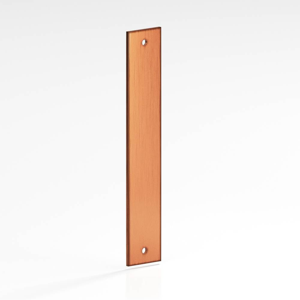 Colonial Bronze - 8'' center-to-center, 9'' overall, 1.5'' Rectangular Backplate for use with 1/4-20 screws hand finished in Antique Copper - Antique Copper