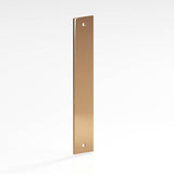 Colonial Bronze - 1'' diameter custom length Rectangular Backplate for use with 8-32 screws hand finished in Polished Bronze - Polished Bronze