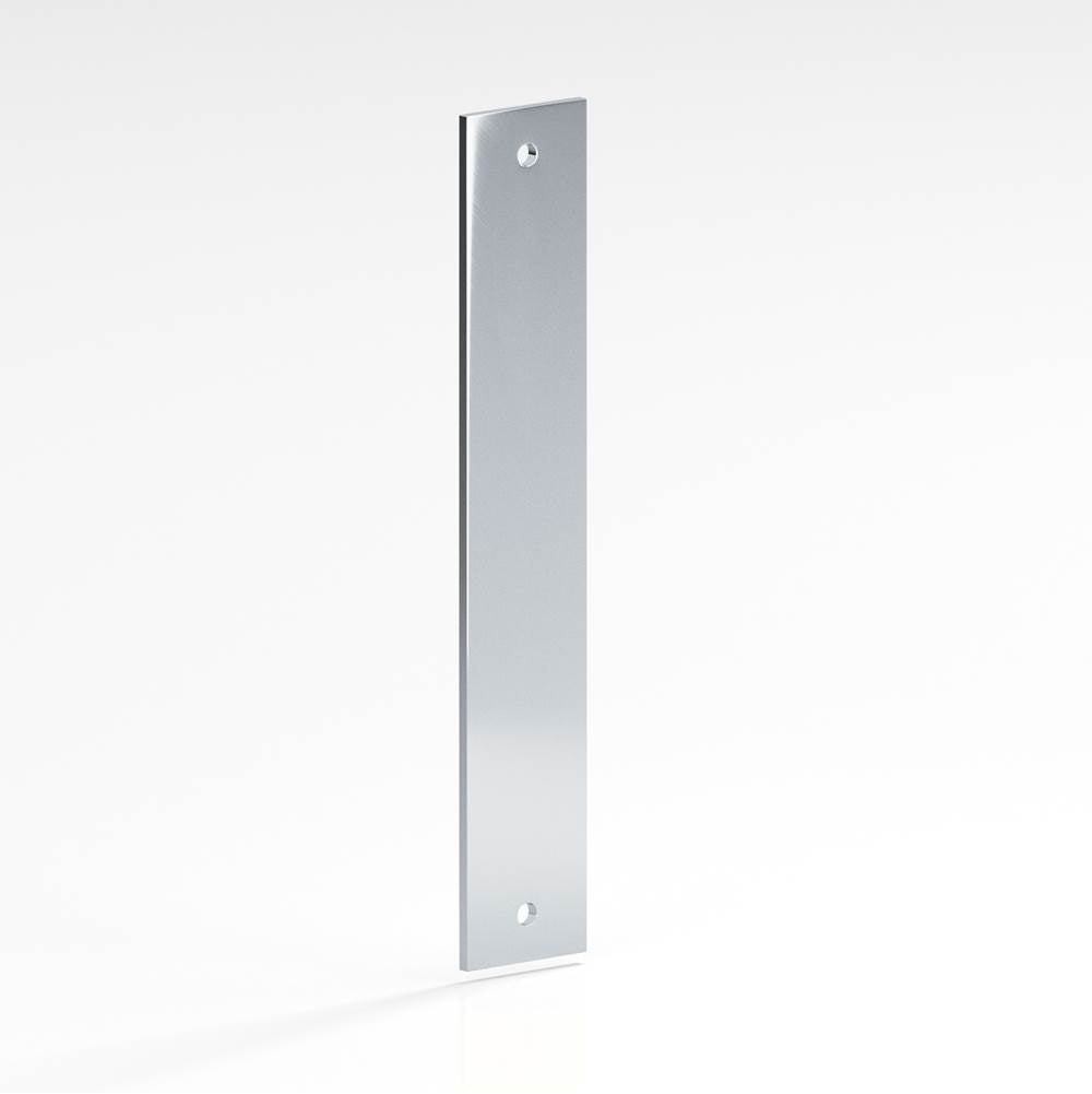 Colonial Bronze - 10'' center-to-center, 11'' overall, 1.5'' Rectangular Backplate for use with 1/4-20 screws hand finished in Polished Chrome - Polished Chrome