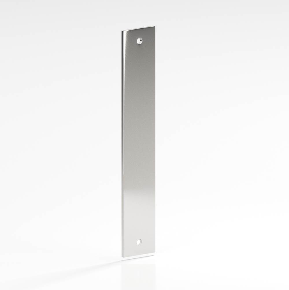 Colonial Bronze - 8'' center-to-center, 9'' overall, 1'' Rectangular Backplate for use with 8-32 screws hand finished in Polished Nickel - Polished Nickel