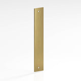 Colonial Bronze - 8'' center-to-center, 9'' overall, 1.5'' Rectangular Backplate for use with 1/4-20 screws hand finished in Antique Brass - Antique Brass