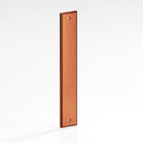 Colonial Bronze - 8'' center-to-center, 9'' overall, 1.25'' Rectangular, stepped Backplate for use with 8-32 screws hand finished in Antique Copper - Antique Copper