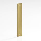 Colonial Bronze - 1.5'' diameter custom length Rectangular, stepped Backplate for use with 1/4-20 screws hand finished in Antique Brass - Antique Brass