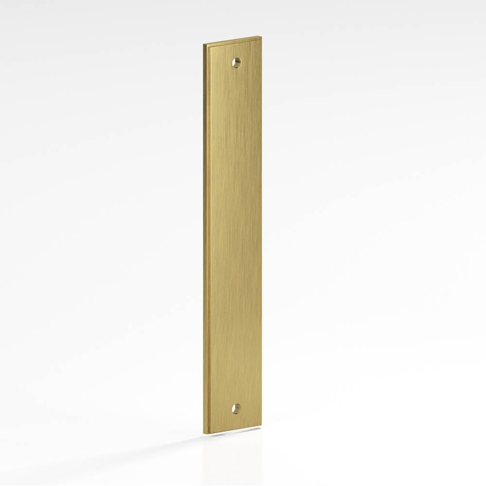 Colonial Bronze - 8'' center-to-center, 9'' overall, 1.25'' Rectangular, stepped Backplate for use with 8-32 screws hand finished in Antique Brass - Antique Brass