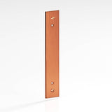 Colonial Bronze - 8'' center-to-center, 10'' overall, 1'' Rectangular Backplate with exposed, finished screws for use with 8-32 screws hand finished in Antique Copper - Antique Copper