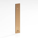 Colonial Bronze - 1'' diameter custom length Rectangular Backplate with exposed, finished screws for use with 8-32 screws hand finished in Polished Bronze - Polished Bronze