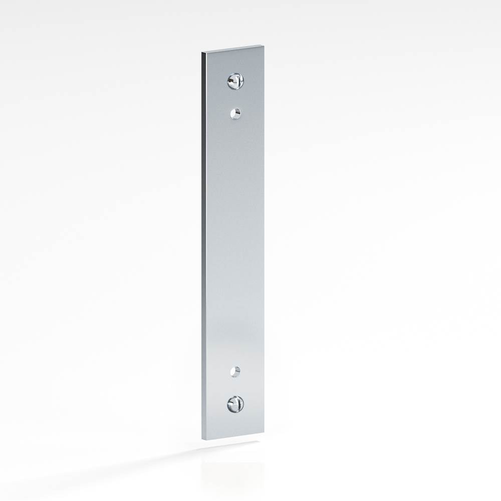 Colonial Bronze - 1'' diameter custom length Rectangular Backplate with exposed, finished screws for use with 8-32 screws hand finished in Polished Chrome - Polished Chrome