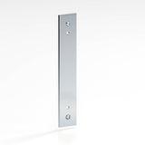 Colonial Bronze - 4'' center-to-center, 6'' overall, 1'' Rectangular Backplate with exposed, finished screws for use with 8-32 screws hand finished in Polished Chrome - Polished Chrome