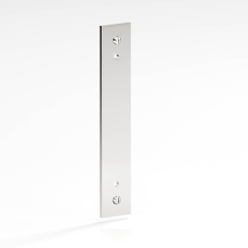 Colonial Bronze - 6'' center-to-center, 8'' overall, 1'' Rectangular Backplate with exposed, finished screws for use with 8-32 screws hand finished in Polished Nickel - Polished Nickel