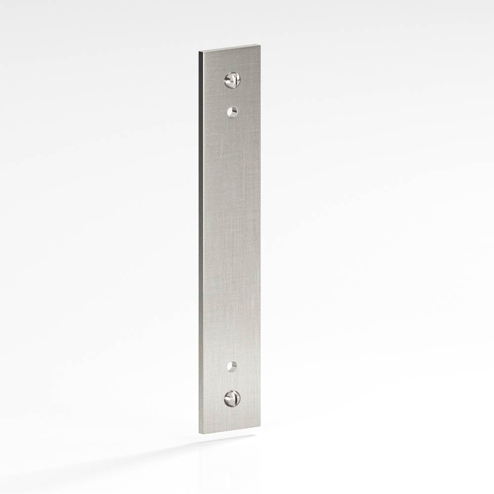 Colonial Bronze - 6'' center-to-center, 8'' overall, 1'' Rectangular Backplate with exposed, finished screws for use with 8-32 screws hand finished in Satin Nickel - Satin Nickel