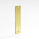 Colonial Bronze - 1.25'' diameter custom length Rectangular, stepped Backplate with exposed, finished screws for use with 8-32 screws hand finished in Polished Brass - Polished Brass