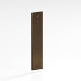 Colonial Bronze - 6'' center-to-center, 8'' overall, 1.25'' Rectangular, stepped Backplate with exposed, finished screws for use with 8-32 screws hand finished in Light Statuary Bronze - Light Statuary Bronze