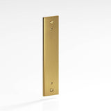 Colonial Bronze - 6'' center-to-center, 8'' overall, 1.25'' Rectangular, stepped Backplate with exposed, finished screws for use with 8-32 screws hand finished in Satin Brass - Satin Brass