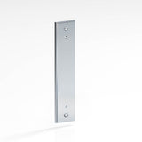 Colonial Bronze - 4'' center-to-center, 6'' overall, 1.25'' Rectangular, stepped Backplate with exposed, finished screws for use with 8-32 screws hand finished in Polished Chrome - Polished Chrome
