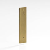 Colonial Bronze - 1.25'' diameter custom length Rectangular, stepped Backplate with exposed, finished screws for use with 8-32 screws hand finished in Antique Brass - Antique Brass