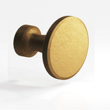 Colonial Bronze - 1.0625'' diameter Round Cabinet Knob hand finished in Weathered Brass - Weathered Brass