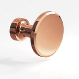 Colonial Bronze - 1.25'' diameter Round Cabinet Knob hand finished in Polished Copper - Polished Copper