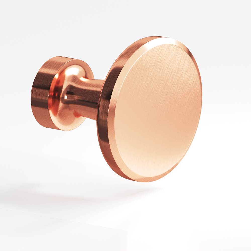 Colonial Bronze - 1.25'' diameter Round Cabinet Knob hand finished in Satin Copper - Satin Copper