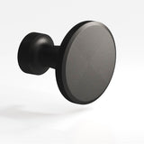 Colonial Bronze - 1.25'' diameter Round Cabinet Knob hand finished in Frost Black - Frost Black
