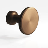 Colonial Bronze - 1.25'' diameter Round Cabinet Knob hand finished in Matte Oil Rubbed Bronze - Matte Oil Rubbed Bronze