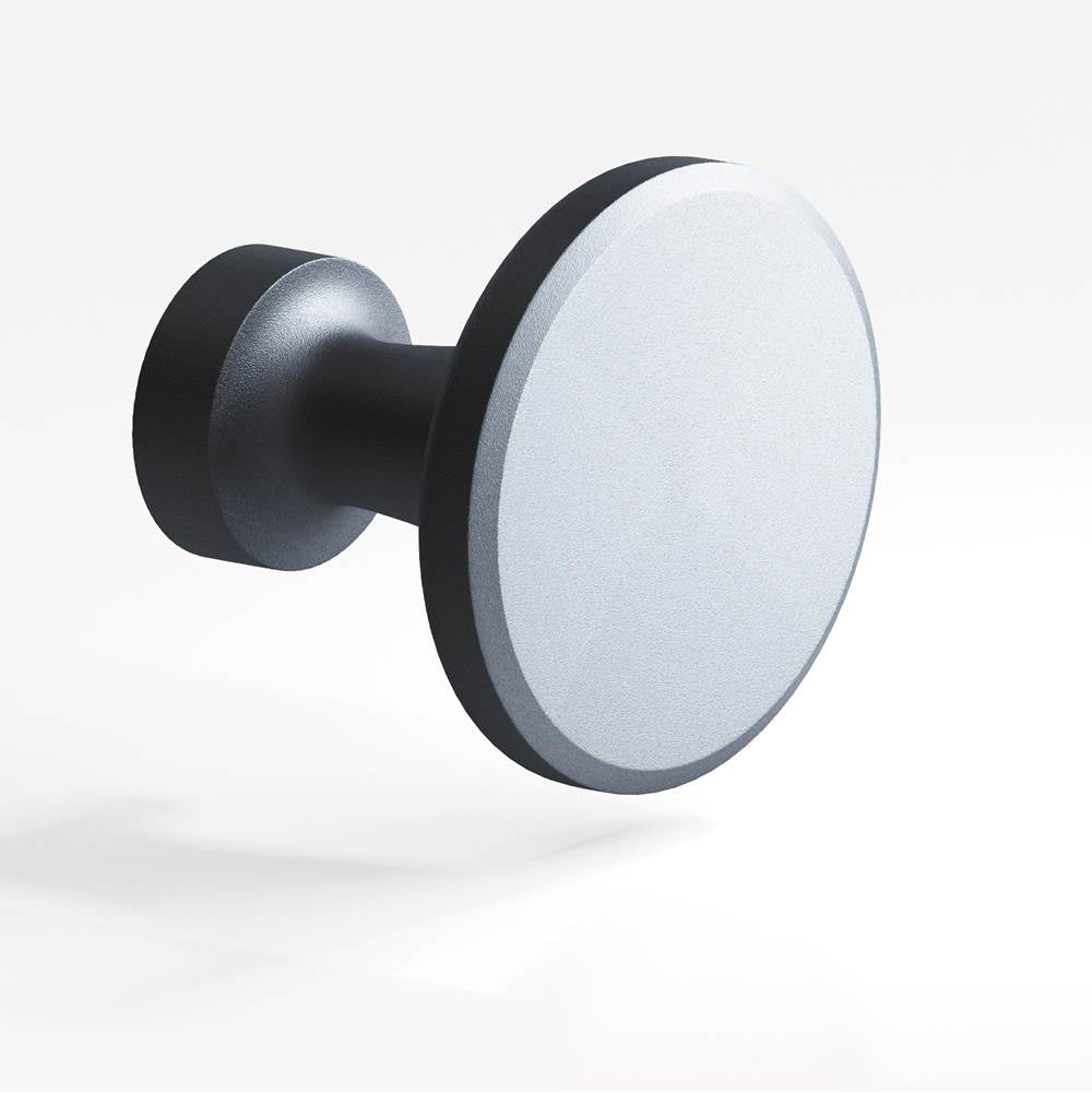 Colonial Bronze - 1.25'' diameter Round Cabinet Knob hand finished in Frost Chrome - Frost Chrome