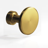 Colonial Bronze - 1.0625'' diameter Round Cabinet Knob hand finished in Unlacquered Satin Brass - Unlacquered Satin Brass