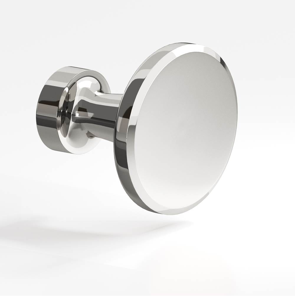 Colonial Bronze - 1.25'' diameter Round Cabinet Knob hand finished in Polished Nickel - Polished Nickel