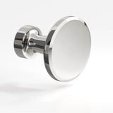 Colonial Bronze - 1.375'' diameter Round Cabinet Knob hand finished in Polished Nickel - Polished Nickel