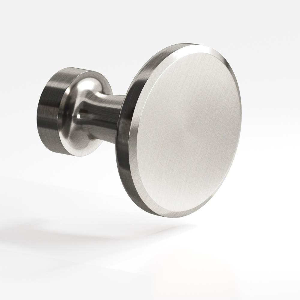 Colonial Bronze - 1.0625'' diameter Round Cabinet Knob hand finished in Satin Nickel - Satin Nickel