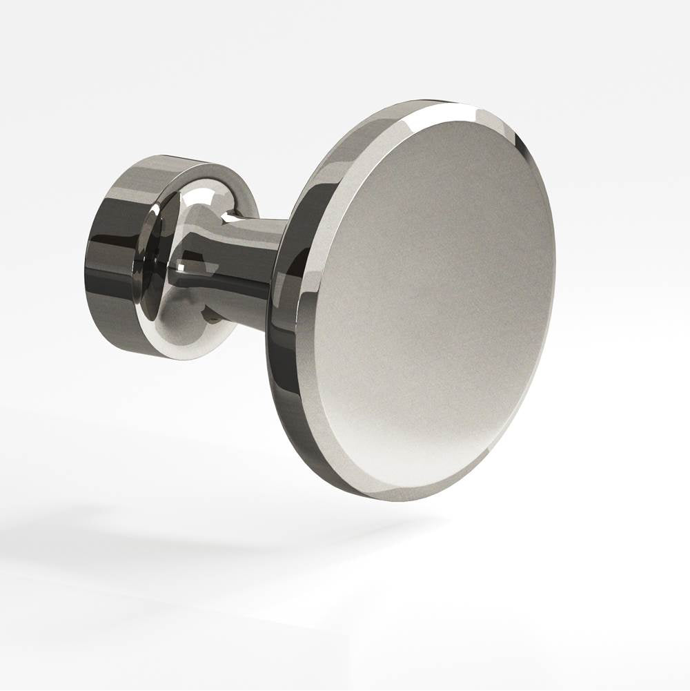 Colonial Bronze - 1.375'' diameter Round Cabinet Knob hand finished in Nickel Stainless - Nickel Stainless