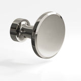 Colonial Bronze - 1.25'' diameter Round Cabinet Knob hand finished in Nickel Stainless - Nickel Stainless
