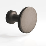 Colonial Bronze - 1.0625'' diameter Round Cabinet Knob hand finished in Distressed Pewter - Distressed Pewter