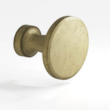 Colonial Bronze - 1.0625'' diameter Round Cabinet Knob hand finished in Distressed Antique Brass - Distressed Antique Brass