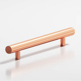 Colonial Bronze - 24'' center-to-center, 28'' overall, 0.625'' diameter Round Appliance Pull, Door Pull, Shower Door Pull with straight posts hand finished in Satin Copper - Satin Copper