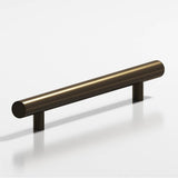 Colonial Bronze - 0.625'' diameter custom length Round Pull with straight posts hand finished in Oil Rubbed Bronze - Oil Rubbed Bronze