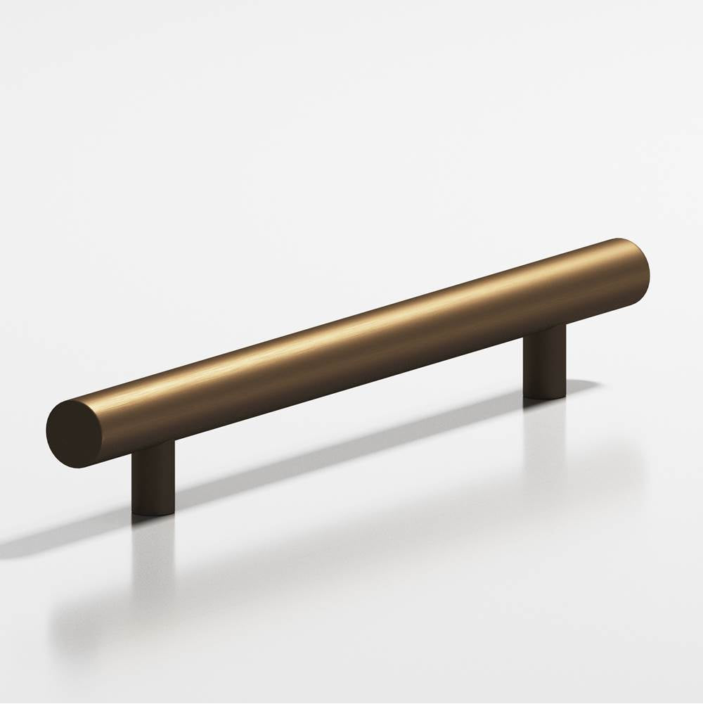 Colonial Bronze - 10'' center-to-center, 14'' overall, 0.625'' diameter Round Cabinet Pull, Appliance Pull, Door Pull, Shower Door Pull with straight posts hand finished in Matte Oil Rubbed Bronze - Matte Oil Rubbed Bronze