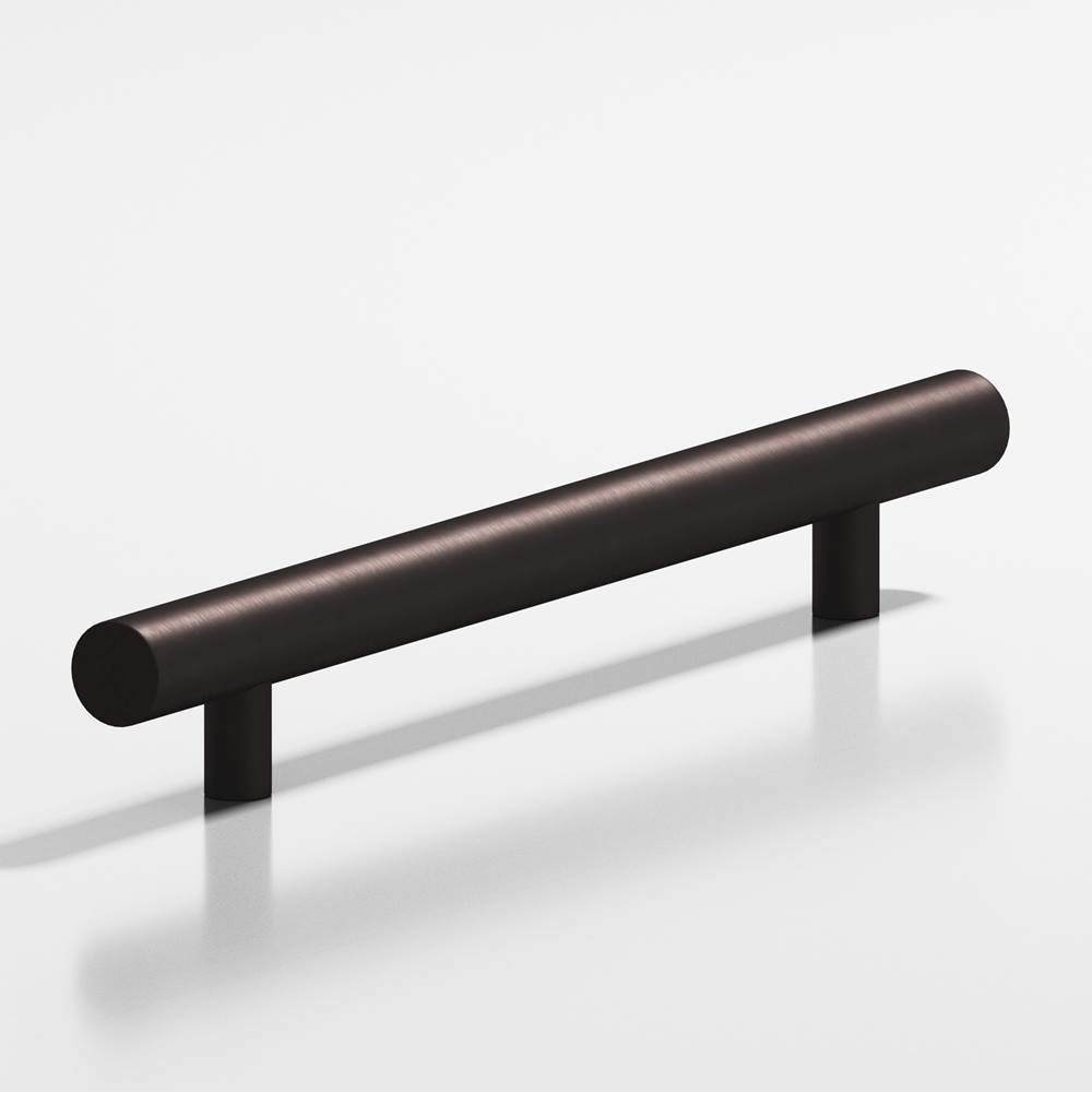 Colonial Bronze - 24'' center-to-center, 28'' overall, 0.625'' diameter Round Appliance Pull, Door Pull, Shower Door Pull with straight posts hand finished in Matte Dark Statuary Bronze - Matte Dark Statuary Bronze