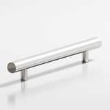 Colonial Bronze - 10'' center-to-center, 14'' overall, 0.625'' diameter Round Cabinet Pull, Appliance Pull, Door Pull, Shower Door Pull with straight posts hand finished in Polished Nickel - Polished Nickel