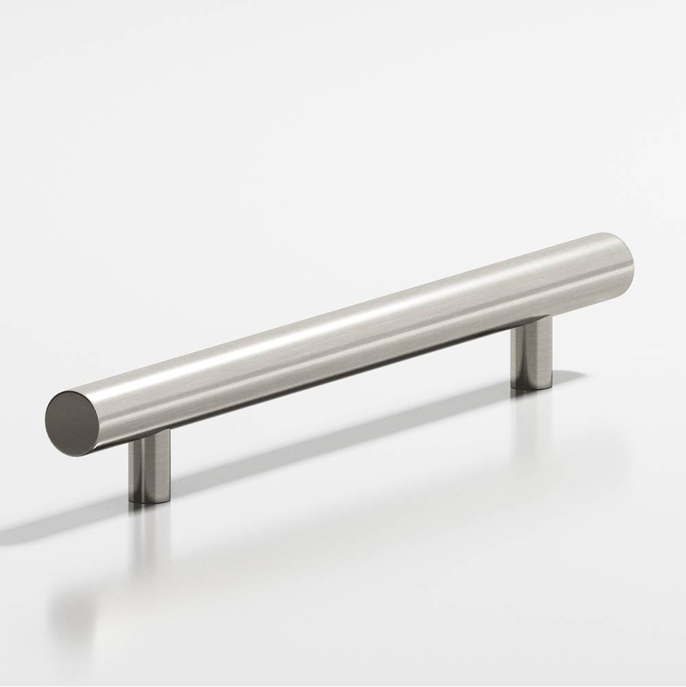 Colonial Bronze - 18'' center-to-center, 22'' overall, 0.625'' diameter Round Cabinet Pull, Appliance Pull, Door Pull, Shower Door Pull with straight posts hand finished in Satin Nickel - Satin Nickel
