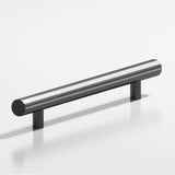 Colonial Bronze - 12'' center-to-center, 16'' overall, 0.625'' diameter Round Appliance Pull, Door Pull, Shower Door Pull with straight posts hand finished in Graphite - Graphite