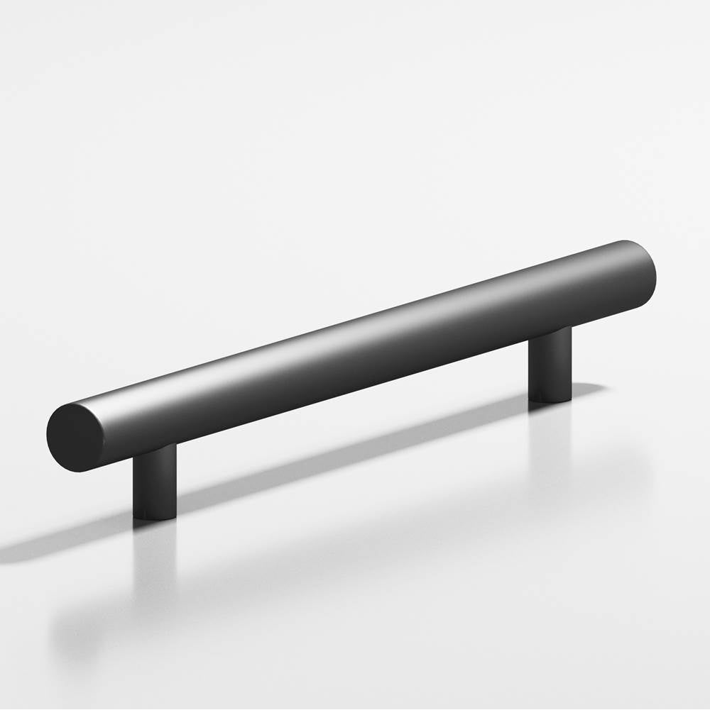 Colonial Bronze - 6'' center-to-center, 10'' overall, 0.625'' diameter Round Cabinet Pull, Appliance Pull, Door Pull, Shower Door Pull with straight posts hand finished in Matte Graphite - Matte Graphite