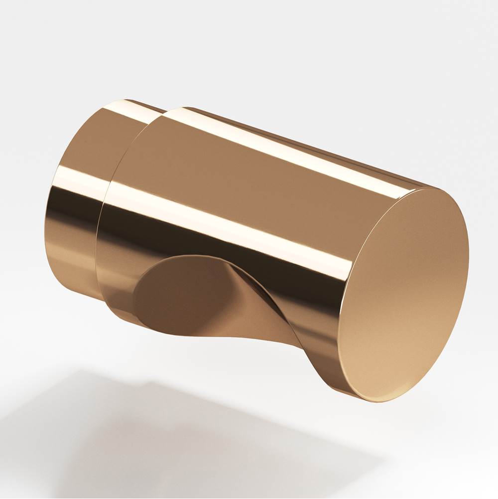 Colonial Bronze - 0.5'' diameter Round Cabinet Knob hand finished in Polished Bronze - Polished Bronze