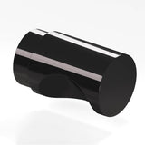 Colonial Bronze - 0.5'' diameter Round Cabinet Knob hand finished in Satin Black - Satin Black